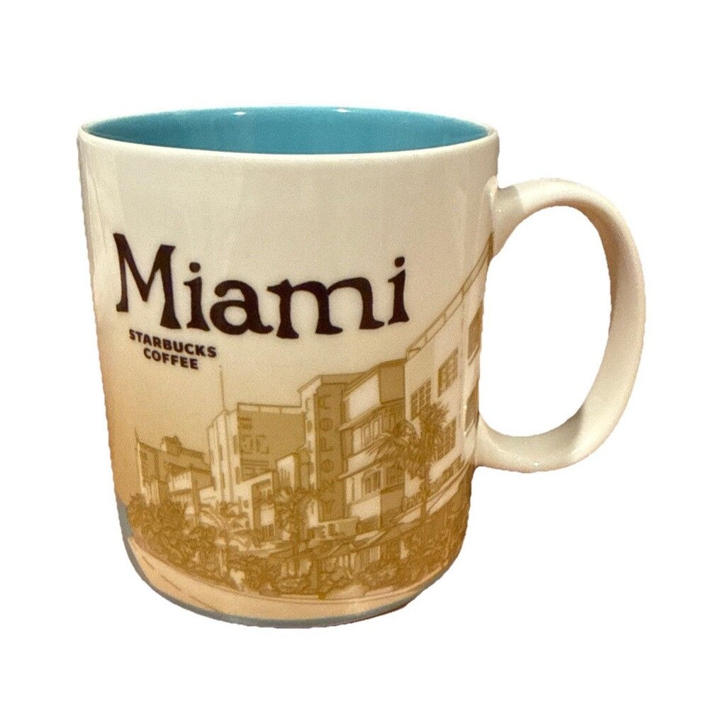 Starbucks Miami Florida Global Icon Collector Series Coffee Tea Mug Cup 16oz